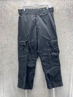 TACT SQUAD Pants Men 32 Black Cargo Flat Front Tactical Workwear Uniform